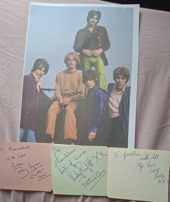 Status Quo Rare Set Of Five Signatures From December 1967