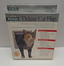 PetSafe 4-Way Locking Indoor Cat Door White P1-4W-11 Open 1-15 Lb Small