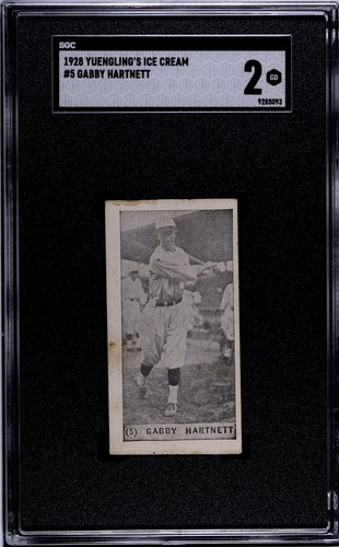Gabby Hartnett #5 1928 Yuengling's Ice Cream card
