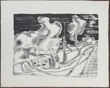 Fritz Kronenberg, landscape, lithograph, autographed