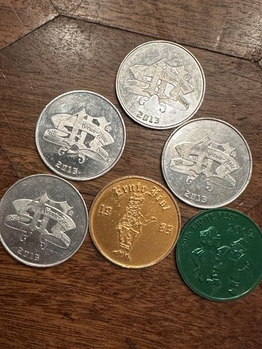 Lot Of 6 Vintage GERMAN Bier BEER TOKEN Misc Years | eBay