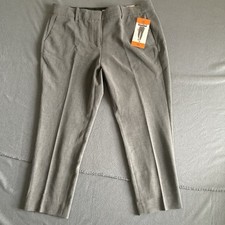 Kirkland Signature Womens Modern Fit Comfort Stretch Ankle Pant Size 16 Gray NEW