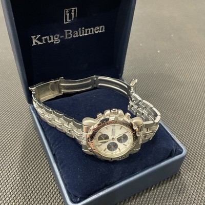 KRUG-BAUMEN SPORTSMASTER CHRONOGRAPH WATCH Model no 7186G SN 63772 BOXED