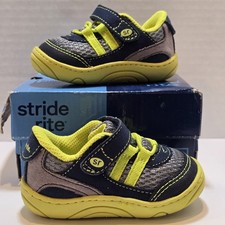 Stride Rite Ivan Grey/Lime Toddlers Size 3M