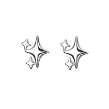 Tiny Silver Stud Earrings, Hypoallergenic Small Mini Star Earrings Stud for Wome