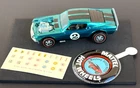 Vintage Hot Wheels Redline 1971 Aqua OVER CHROME Boss Hoss #2 - INSANE BP PULL!