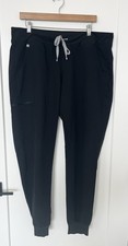 Figs Women's Zamora Jogger Scrub Pants Technical Collection Black Size XL TALL