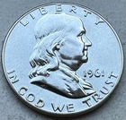 1961 Proof Franklin Half Dollar 90% Silver-INV#8462