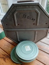 Goldberg 35mm Film Shipping Canister, Empty w/ The Beatles Cartoon Sticker