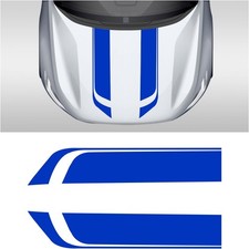 Car Hood Decal Sticker, Automotive Side Body Stripe Graphics Racing Bumper Blue