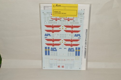 HO scale decals A-Line 25800 APL American President Lines shipping ...