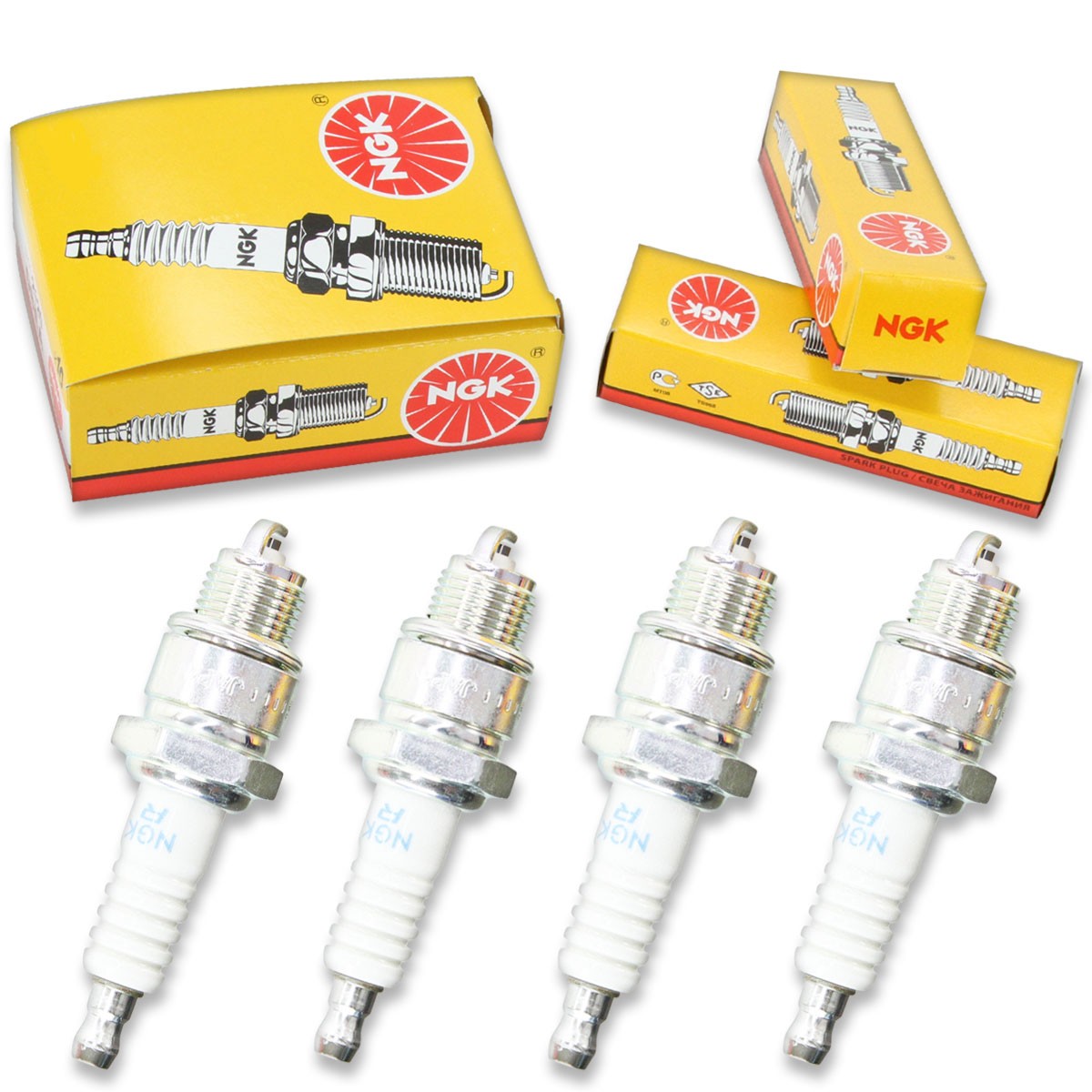 4 pc NGK 7022 BPR6HS Standard Spark Plugs for WR7BP WR7BC WR7B WR6BC qm