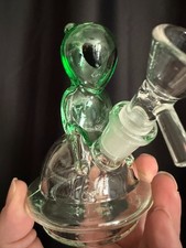 Bong Vidrio Diseño OVNI Alien Tubo de Agua/Bong Alien Verde