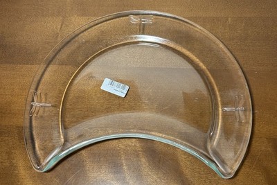 New La Rochere 6 Dragonfly Crescent Glass Salad Sandwich Plates