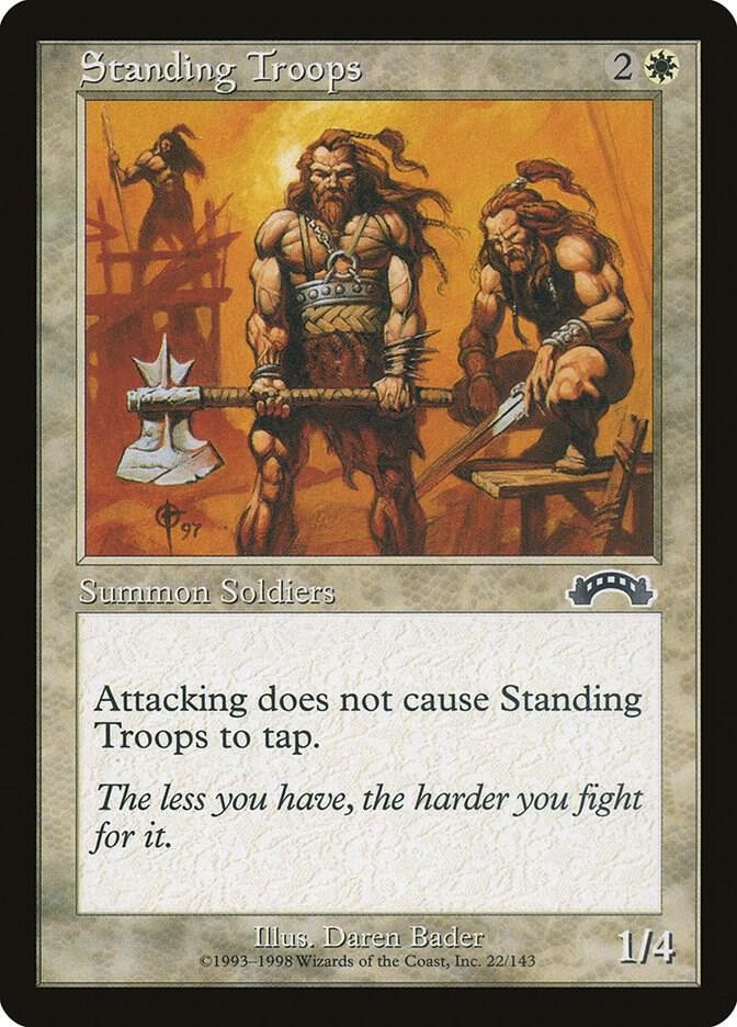 Standing Troops 22 Common Exodus Magic: The Gathering Lightly Played