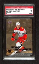 2024-25 Upper Deck Star Rookies Gold #1 Cutter Gauthier 211/249 Overtime Grade 9