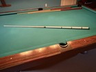 Two-Piece Pool/Billiard Cue Stick Light Wood Shaft White Butt Black Rings — photo 2