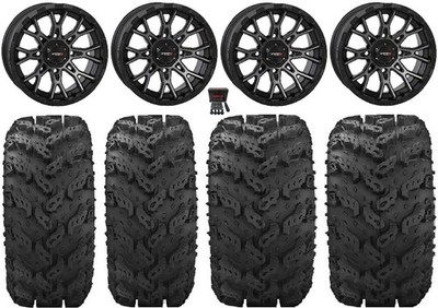 System 3 ST-6 14'' Wheels Dark Tint 27'' Reptile Tires Can-Am Commander Maverick