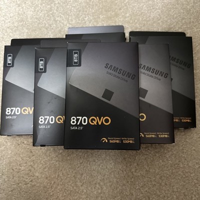 New Samsung 870 QVO 8TB SSD MZ-77Q8T0 8 TB 870QVO 2.5'' Factory Sealed