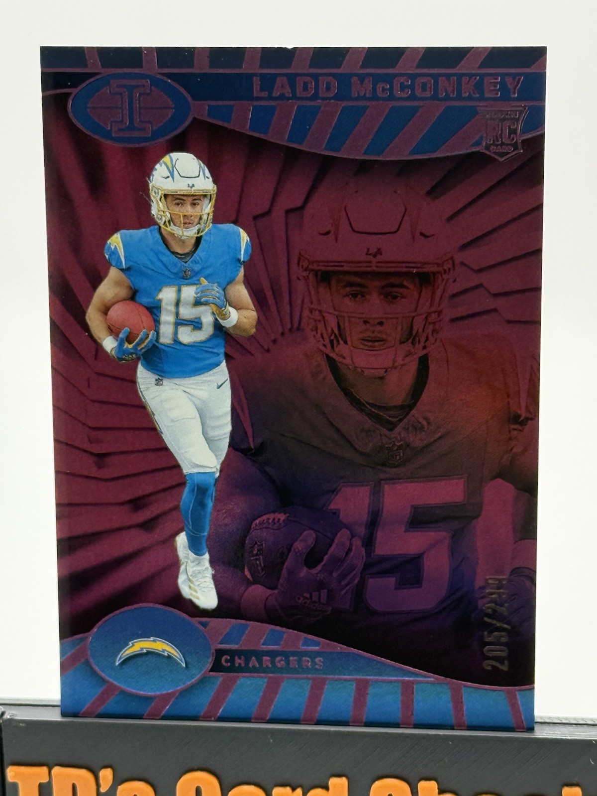 2024 Panini Illusions - Ladd McConkey #51 Trophy Collection Pink 205/299 (RC)
