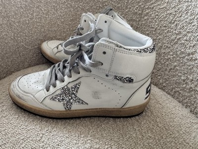Golden Goose Sky Star Sneaker size High-Top White Silver Glitter