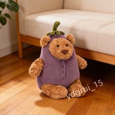 Jellycat Bartholomew Bear Aubergine Toy Gift with Tags + Dust Bag Soft New