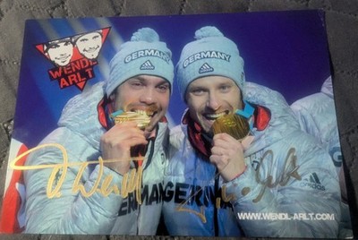 Wendl und Arlt,  Rodeln, Olympia-Gold 2026), mehrf.Weltmeister AK orig.signiert
