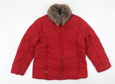 Rote Damenjacke Power Down Series UK Größe M