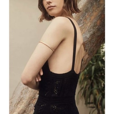 anthropologie black crochet dress By Anthropologie Crochet Lace Mini Dress