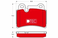 Trw Bremsbelagsatz Scheibenbremse Dtec Cotec GDB1722DTE FüR 7L7 7L6 Touareg 7LA