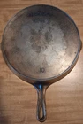 Antique "Wagner" Sidney O Arc Logo Cast Iron 10 Skillet Heat Ring Flat 1895-1915