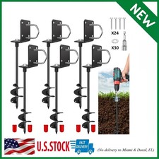17" Heavy-Duty Ground Anchor Stakes - 6 Pack for Trampolines  RVs