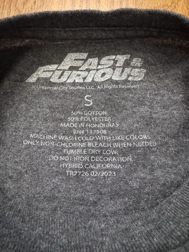 Fast and Furious Race Tee T-shirt Car Racing Movie Small Drift - Picture 3 of 6
