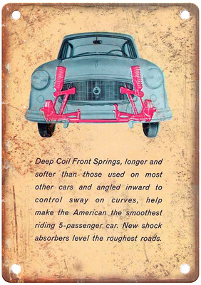 1960 American Motors Corporation Rambler Vintage Ad Retro Look Metal Sign A12488