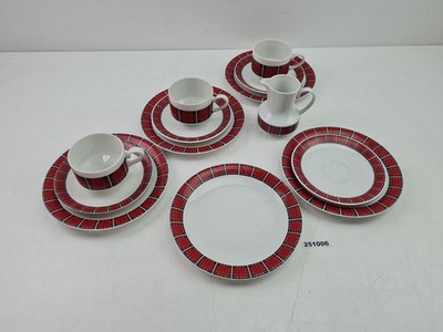 Kaffee-Servie Teile Oscar Schaller Porzellan/Winterling Kariert Küche #251006