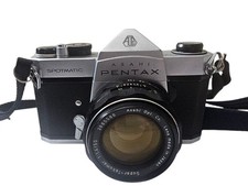Vintage Asahi Pentax Spotmatic SP 35mm SLR Film Camera Super-Takumar 50mm f/1.4