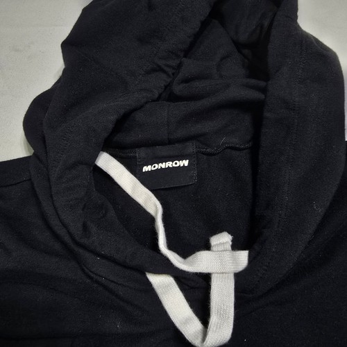 Monrow Classic Womens Black Hoodie Sweatshirt Pullover Size Small - Picture 2 of 6