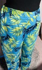 Willi Smith Wm's Vibrant Blues & Green Tropical Style Pants Sz 12 Pockets... — photo 1