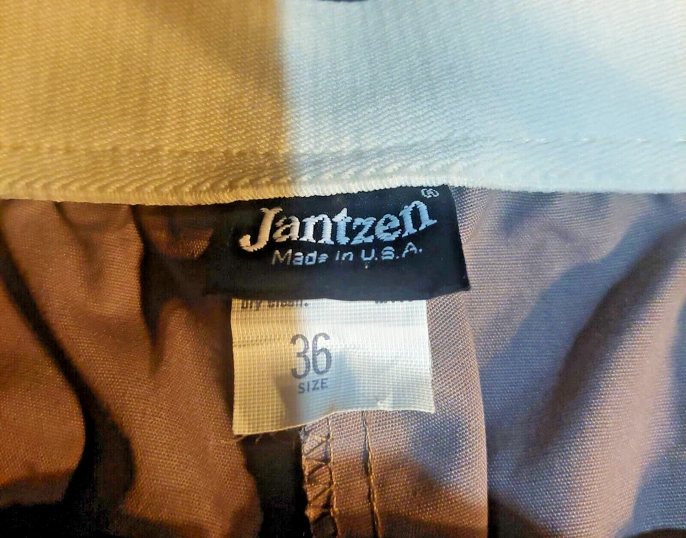 Pantalones cortos vintage años 70 Jantzen para hombre tenis navegación gris talla 36 cintura elástica Foto 4 de 4