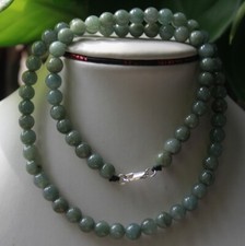 100 Natural Untreated Grade A Jadeite Jade Beautiful Oily Green Necklace N291