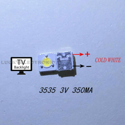 100pcs SMD LED 3535 3537 3V 1W Cool White Light for TV Backlight Lamp ...