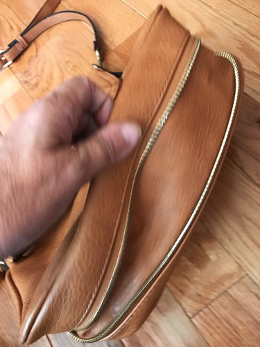 Moda Luxe Brown Cross Body Bag Purse Adjustible Strap Lots of Pockets Zip Snap - Picture 3 of 21