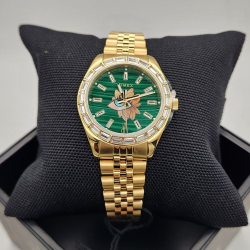 Timex X Jacquie Aiche Legacy Malachite Tribe Eye Flower Uhr 36mm - Bild 3 von 6