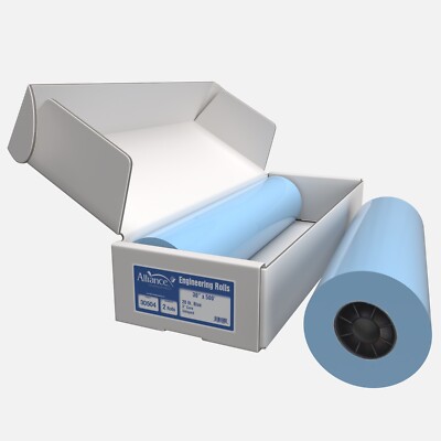 Alliance Wide Format Paper 30'' x 500' Blue Bond Engineering 20lb | 2 Rolls