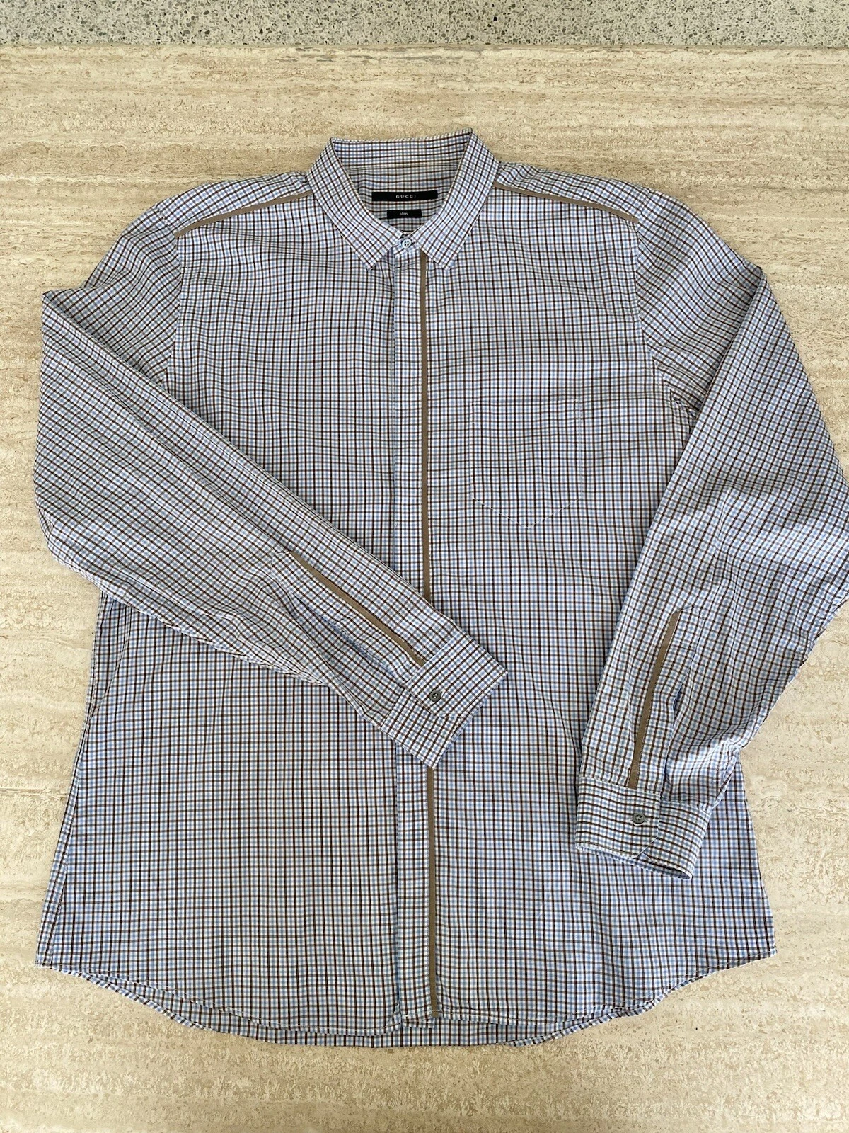 Chemise homme Gucci boutonnée taille 44/17,5 coupe slim