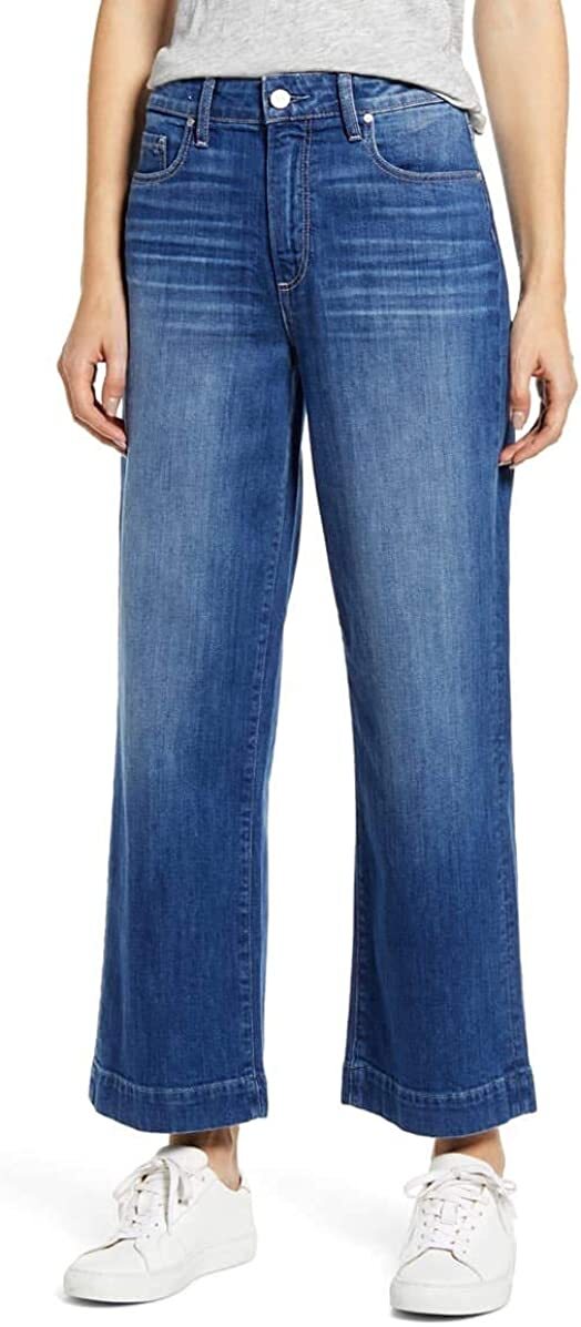 デニム・ジーパン Paige Jeans Culotte Nellie Spread Black Luxe Coating Paige Nellie High-Rise Culotte Jeans | Anthropologie