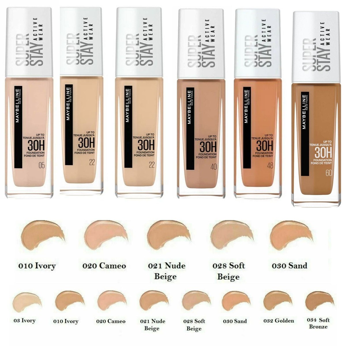 NEW! Maybelline Superstay ACTIVE WEAR 30H Foundation 30ml NEW! Maybelline Superstay ACTIVE WEAR 30H Foundation 30ml