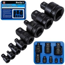 BlueSpot 8pc Impact Socket Adaptor Set Converter Reducer Adapter 1/4" - 1"