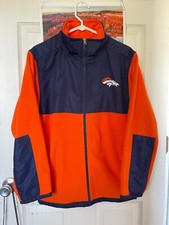 DENVER BRONCOS FLEECE JACKET BOYS XXL 18 OR WOMENS SMALL/MEDIUM