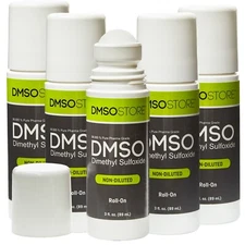 DMSO 3 oz. Roll-on 5-Pack Non-diluted 99.995% Low odor Dimethyl Sulfoxide